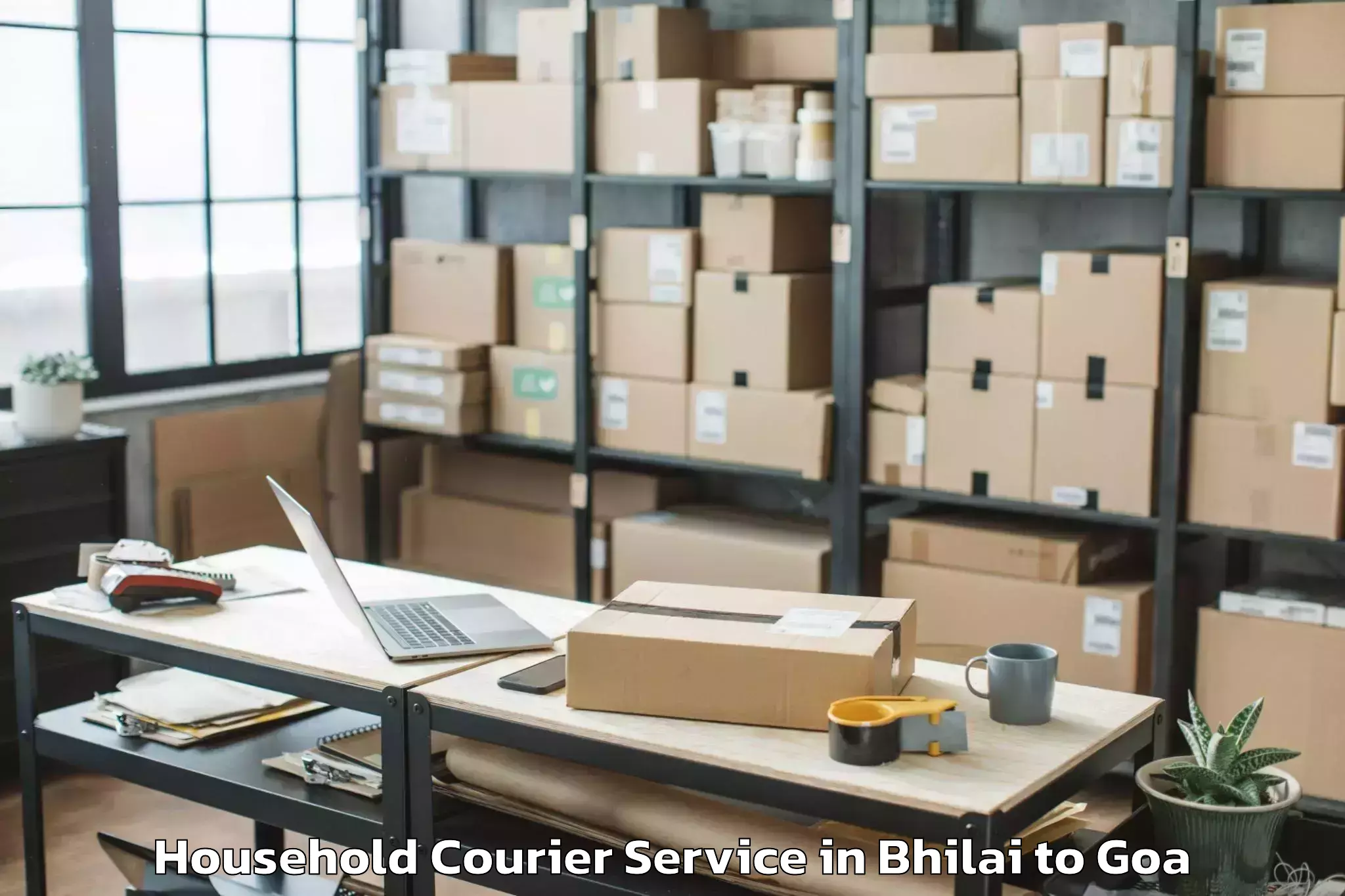 Top Bhilai to Morjim Household Courier Available